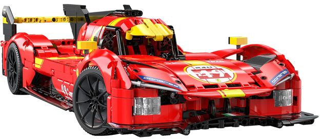 Klocki konstrukcyjne CaDA Samochód 51 cm auto wyścigowe czerwone Blazing Flame Pojazd 1518 elementów 1:10 C63008W