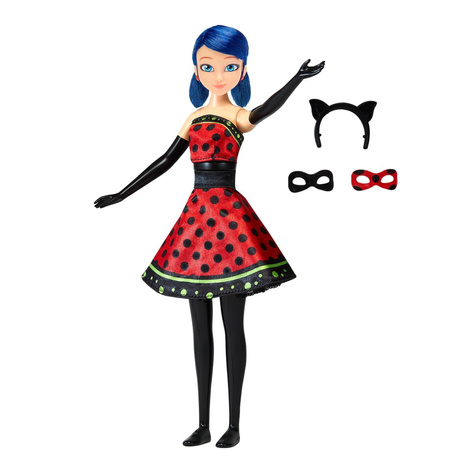 Miraculous Biedronka i Czarny Kot Zestaw Lalka Biedronka Marinette Hero Switch Lady Noire Bugnoire