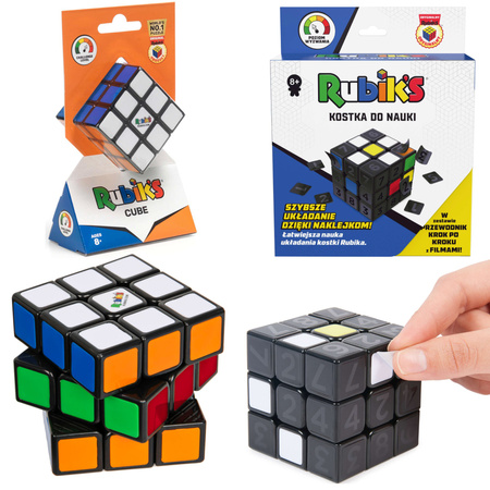 Zesta Kostka Rubika Oryginalna 3x3 układanka logiczna Rubik's Cube + Rubik's Kostka do nauki kolorowa strategiczna gra z naklejkami