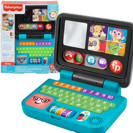 Edukacyjny Laptop Interaktywny malucha "Porozmawiajmy" dźwięk/światło