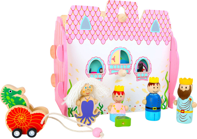 Podwodny Zamek zestaw drewniany z figurkami