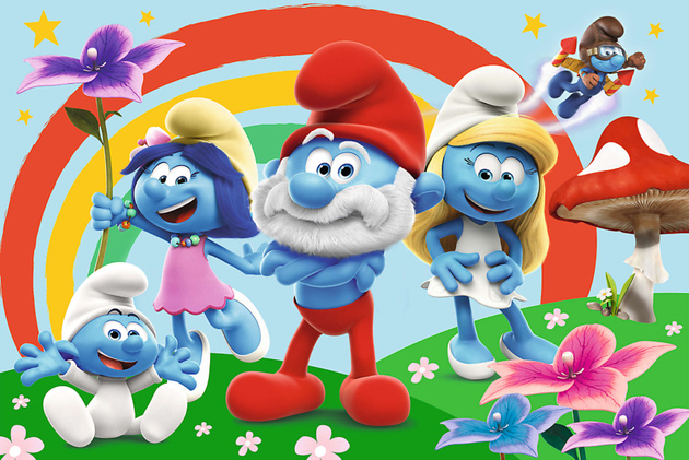 Trefl Puzzle Maxi 24 elementy Smerfny Dzień The Smurfs