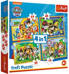 Puzzle 4w1 Wakacyjny Psi Patrol Trefl 