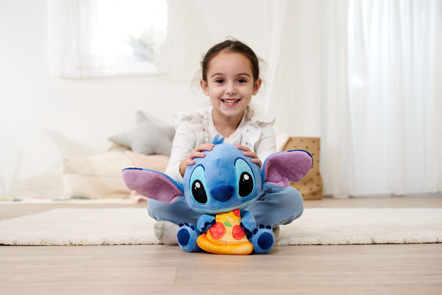 Disney Lilo&Stitch Maskotka Stitch z pizzą pluszak 25 cm