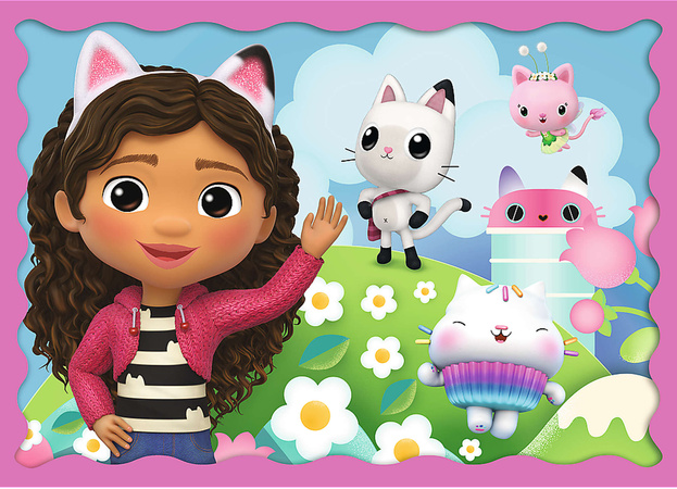 Puzzle Koci Domek Gabi Trefl 4 układanki