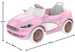 EVO Samochód dla dziecka auto na akumulator kabriolet cabrio różowy ze światłami i dźwiękami