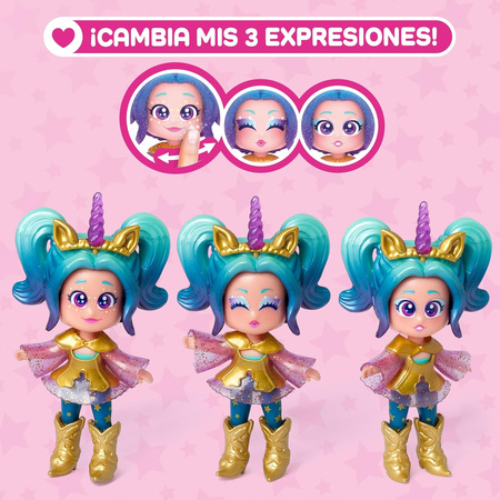 KookyLoos Star laleczka Aurora + jednorożec z włosami + akcesoria