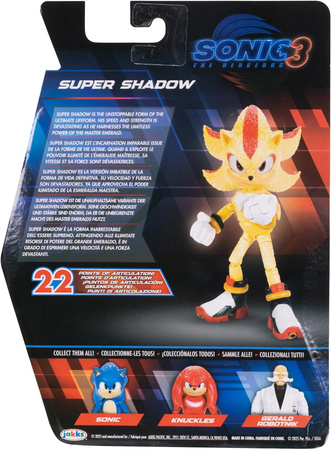Figurka Sonic 3 The Hedgehog Super Shadow 12 cm