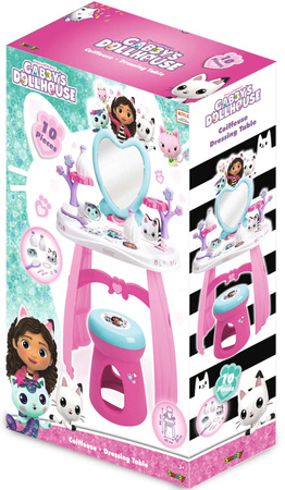 Koci Domek Gabi Duża Toaletka z lustrem i taboretem + 10 akcesoriów salon piękności