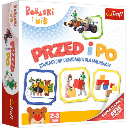 Rodzina Treflików Gra Przed i po Bobaski i Miś