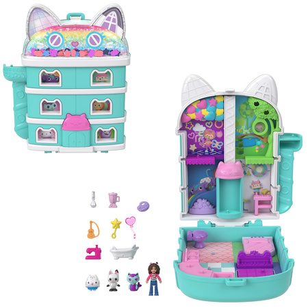 Polly Pocket Zestaw Kompaktowy z figurkami Koci Domek Gabi Gabby's Dollhouse