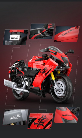 Klocki konstrukcyjne CaDA Motor Suzuki Hayabusa Motocykl Pojazd 1043 elementy