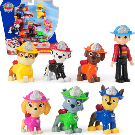 Psi Patrol Fire Rescue zestaw 7 figurek pieski i Ryder