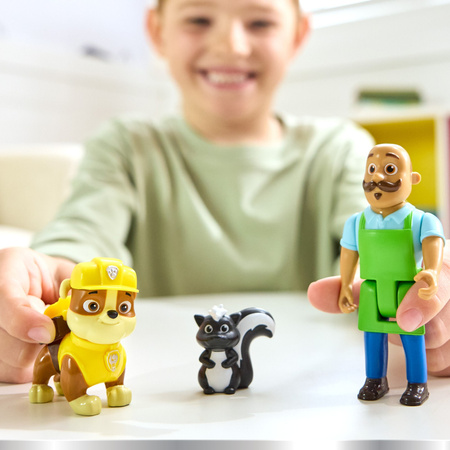 Psi Patrol Zestaw 6 figurek Alex Porter Pan Porter Skye Rubble sówka i skunks