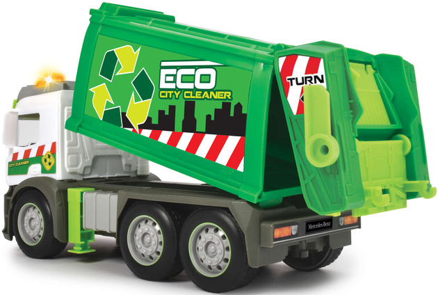 Śmieciarka Eco Mercedes Benz + akcesoria światło/dźwięk