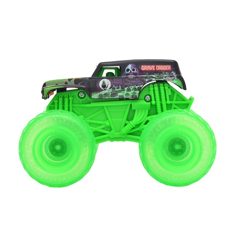 Monster Jam Pojazd z podświetlanymi kołami 1:43 Grave Digger