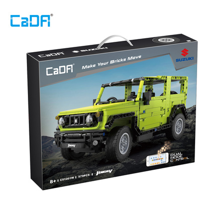Klocki Konstrukcyjne CaDA Samochód 32 cm terenowy Suzuki Jimny zdalnie sterowany RC 579 elementów