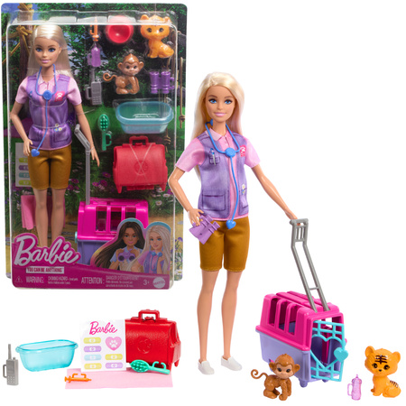 Zestaw You Can Be Lalka Barbie Kariera Ratowniczka Zwierząt