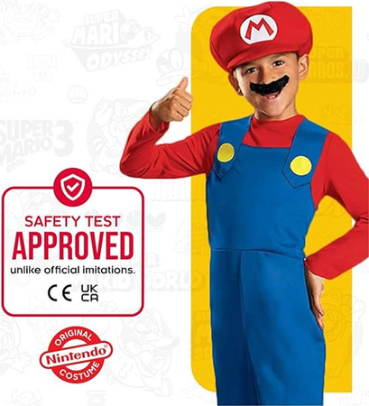 OUTLET Strój karnawałowy Super Mario dla chłopca przebranie 125-135cm (7-8 lat) PO ZWROCIE
