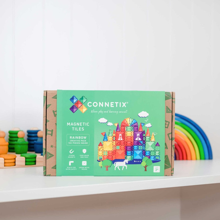 CONNETIX Rainbow Creative Pack Kreatywne klocki magnetyczne 102 elementy