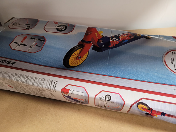 OUTLET Hulajnoga dwukołowa Auta Cars Disney Zygzak McQueen składana do 50 Kg USZKODZONE OPAKOWANIE