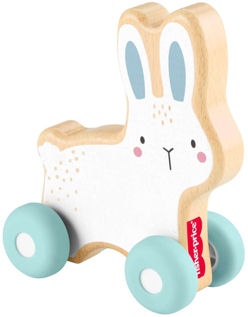 Drewniany króliczek do pchania zabawka sensoryczna dla maluchów