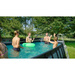 Basen ogrodowy 540x250x122 cm z pompą piaskową i drabinką - szary