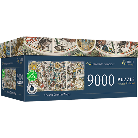 Puzzle Tradycyjne Trefl Prime 9000 elementów UFT Ancient Celestial Maps + plakat