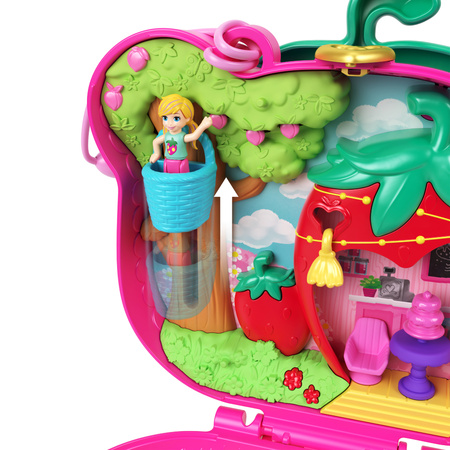 Polly Pocket Zestaw Kompaktowy Truskawkowy Miś figurki + akcesoria