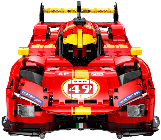 Klocki konstrukcyjne CaDA Zdalnie sterowany samochód 51 cm Auto wyścigowe Blazing Flame Pojazd 1518 elementów C63008W z napędem Power System