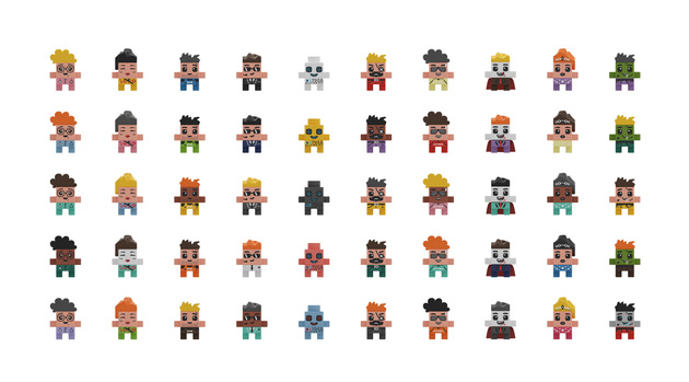 Klocki konstrukcyjne Mini Waffle Surprise Tajemnicza Figurka w saszetce Marioinex