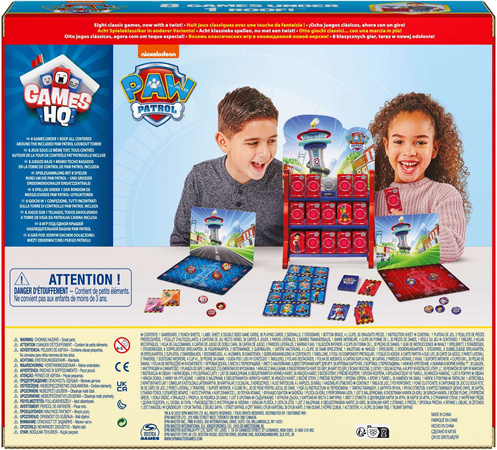 Psi Patrol The Mighty Movie Wielki Film Figurka Skye różowo szary odrzutowiec interaktywny pojazd Deluxe Światło Dźwięk + Zestaw 8 gier planszowych