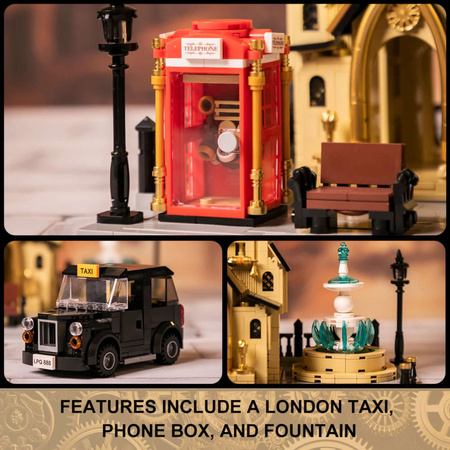 Klocki konstrukcyjne Pantasy Steampunk Wieża Zegarowa Big Ben 2424 elementy