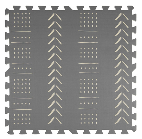Humbi Mata piankowa Puzzle piankowe 9 szt. szary we wzór 180 x 180 x 1 cm