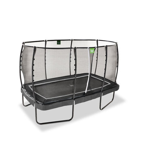 Trampolina ogrodowa z siatką zabezpieczającą na nóżkach Allure Premium 214x366 cm czarna