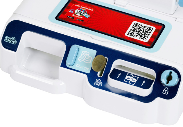 Zabawkowa kasa dla dzieci sklep z akcesoriami zestaw 41 elementów Klein