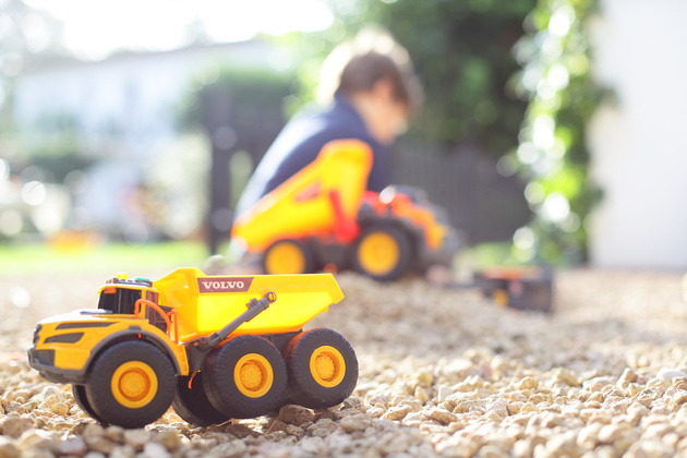 Żółty Pojazd budowlany Wywrotka samochód Volvo z ruchomymi elementami światło i dźwięk