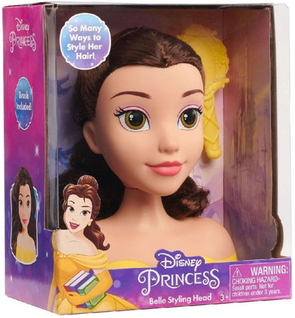 Lalka Głowa do czesania i stylizacji włosów Księżniczka Disney Bella Piękna i Bestia +szczotka