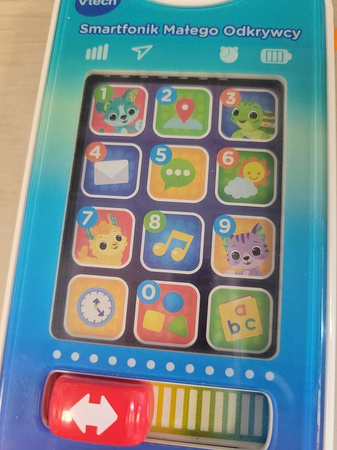 OUTLET Zabawkowy Interaktywny Smartfonik Małego Odkrywcy światło dźwięk polski Vtech PO ZWROCIE