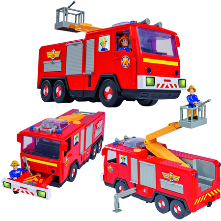 Strażak Sam Wóz strażacki Jupiter z drabiną + 2 figurki św/dź