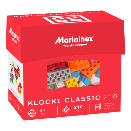 Klocki konstrukcyjne Classic zestaw 210 elementów Marioinex