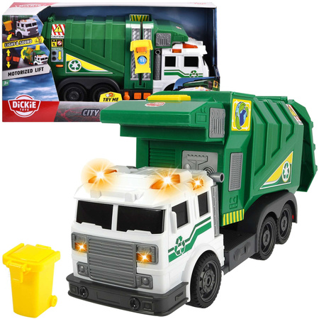 OUTLET Śmieciarka Interaktywny pojazd City Cleaner Światło Dźwięk 37 cm WADLIWA