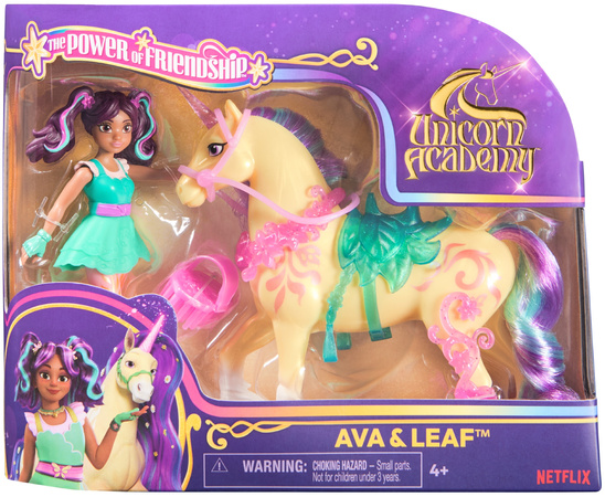 Unicorn Academy Akademia Jednorożców Zestaw Figurki Ava & Leaf dziewczyna i jednorożec + akcesoria