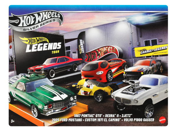 Hot Wheels Legends zestaw 6 pojazdów Deluxe Silver Series