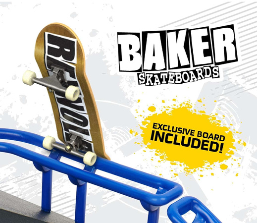 Tech Deck zestaw fingerboard Rampa Pyramid Point Baker+ kolorowa deskorolka kolekcjonerska