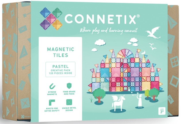 CONNETIX Pastel Creative Pack Kreatywne klocki magnetyczne 120 elementów
