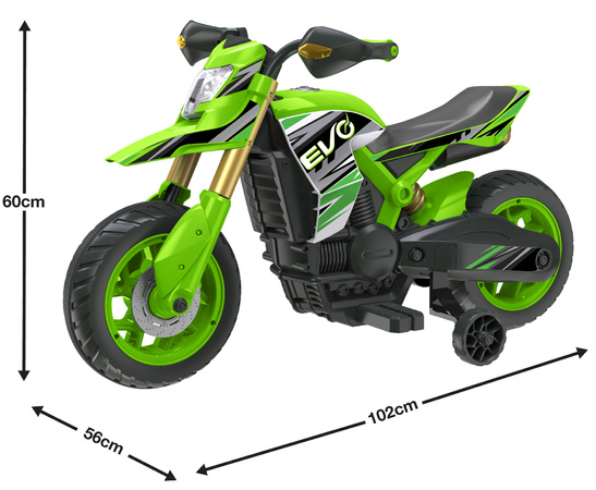 EVO Motor na akumulator dla dziecka motorek ze światłami elektryczny