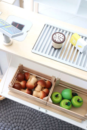 Small Foot Stoisko sklepowe dla dzieci Fresh,Kuchnia, Kawiarnia, Stragan,Stoisko z przekąskami, Kiosk