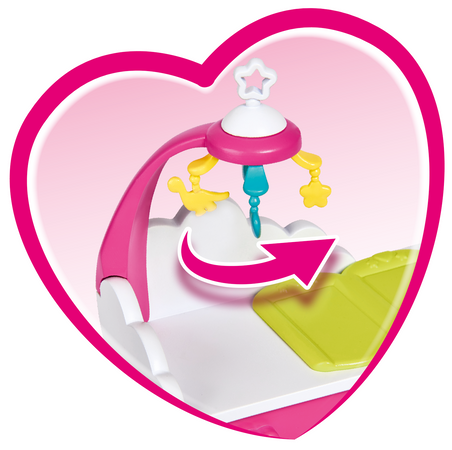 Zestaw Lalka Steffi w bliźniaczej ciąży, 2 bobasy, dzieci komoda + akcesoria do opieki