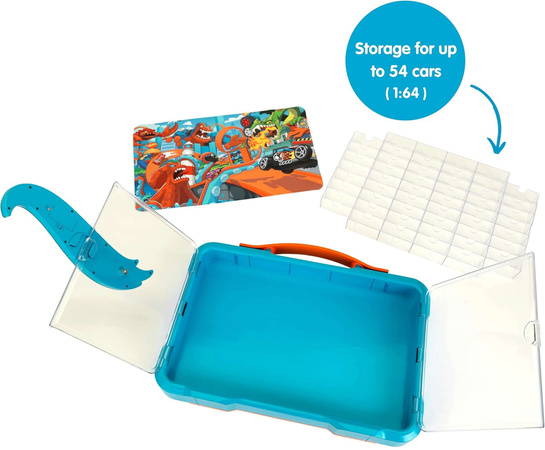 Hot Wheels Walizka Garaż na autka z Podświetlanym Logo